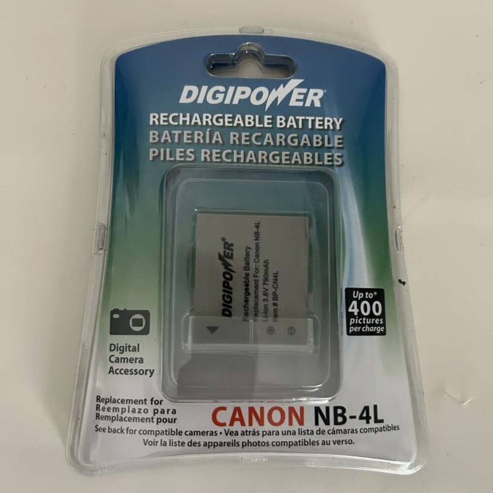 Digipower BP-CN4L Rechargeable Battery for Canon NB-4L PowerShot SD1100 SD750